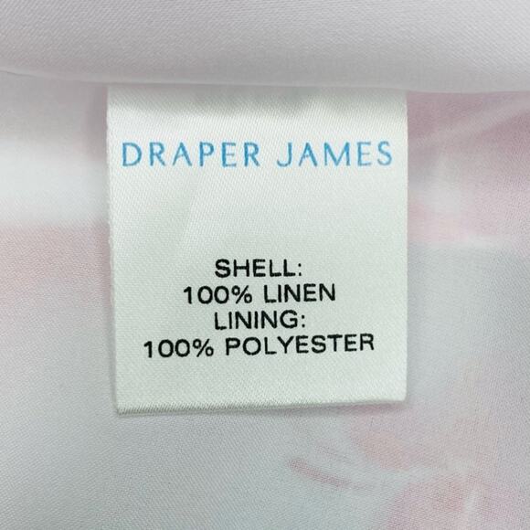 Draper James Pink Floral Linen Midi Wrap Dress size 4 - Picture 11 of 14